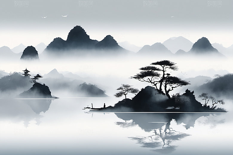 水墨意境写意装饰画