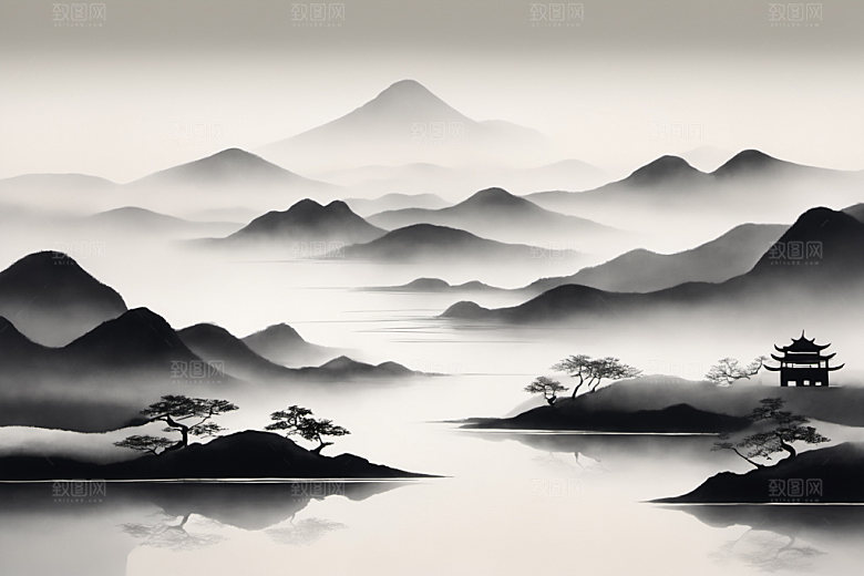 水墨意境中国风装饰画