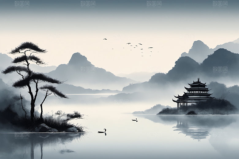 水墨高清写意装饰画