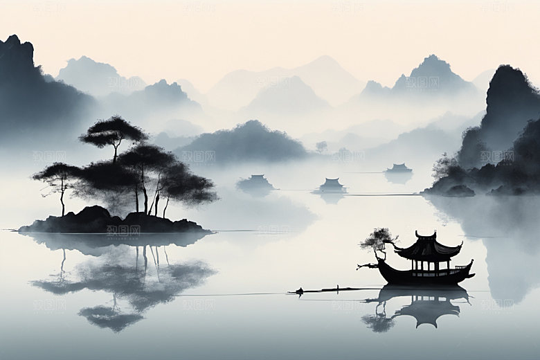 水墨中国风意境装饰画