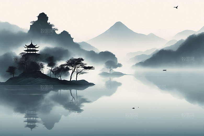 水墨写意中国风装饰画