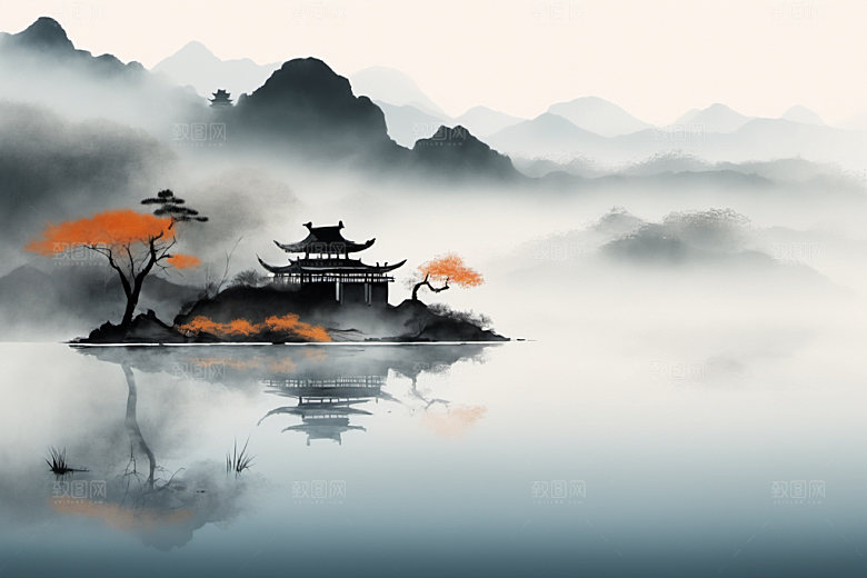 水墨唯美写意装饰画