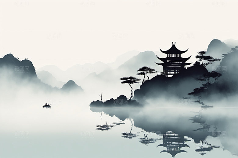水墨细腻写意装饰画