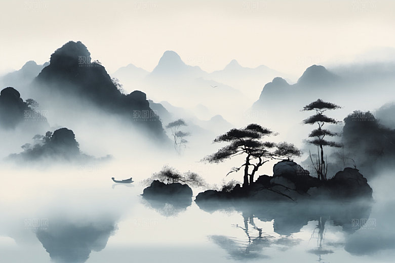 水墨中国风国画装饰画