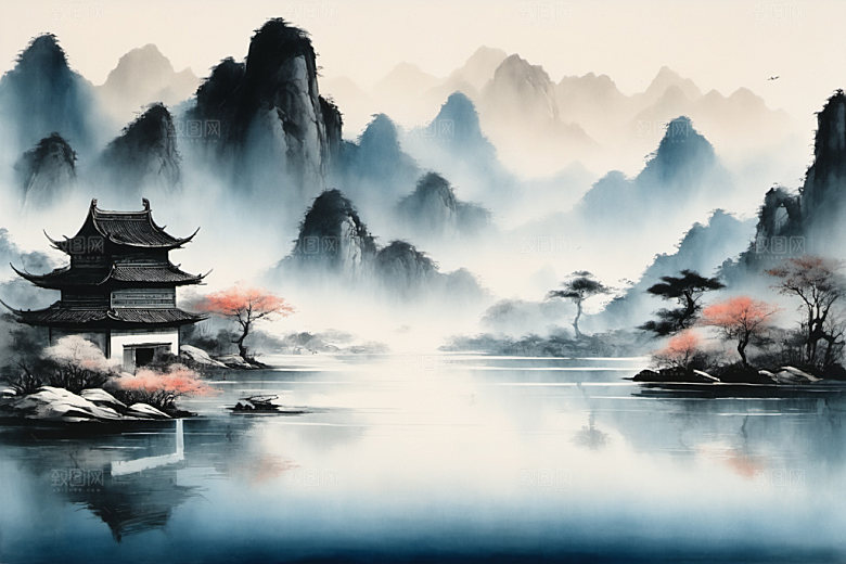 水墨写意细腻装饰画