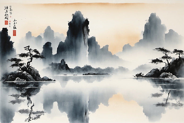 水墨意境细腻装饰画