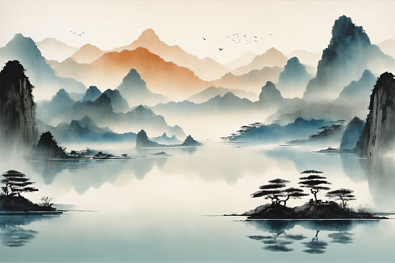 水墨高清国画装饰画