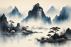 水墨意境中国风装饰画