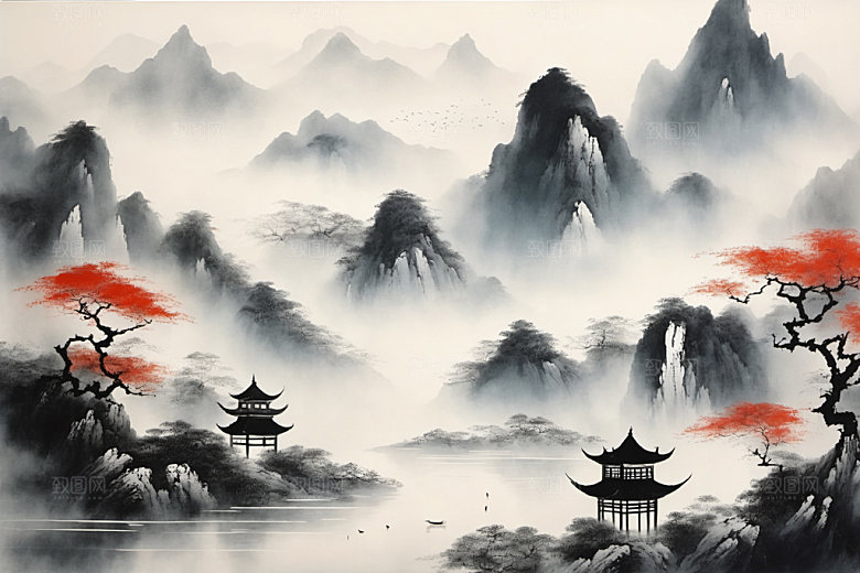 水墨写意中国风装饰画