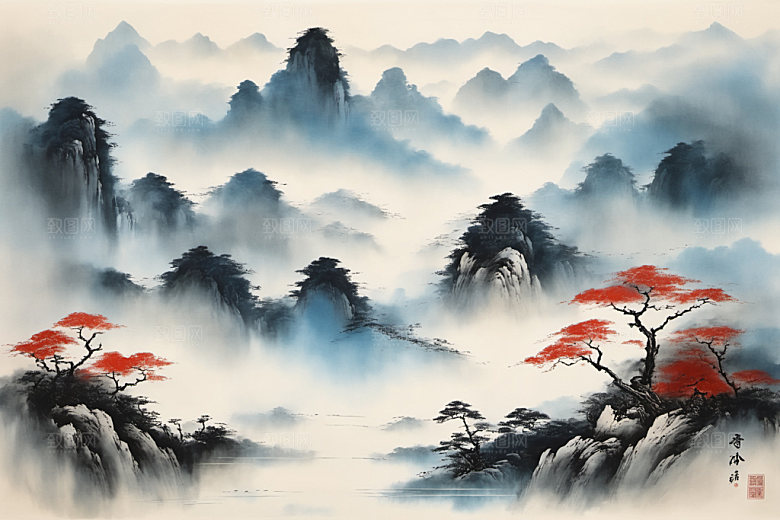 水墨意境国画装饰画