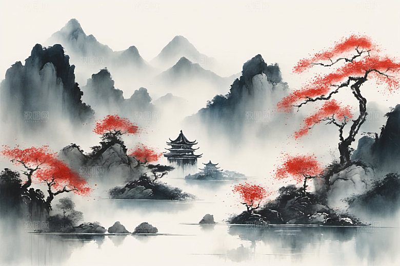 水墨高清写意装饰画