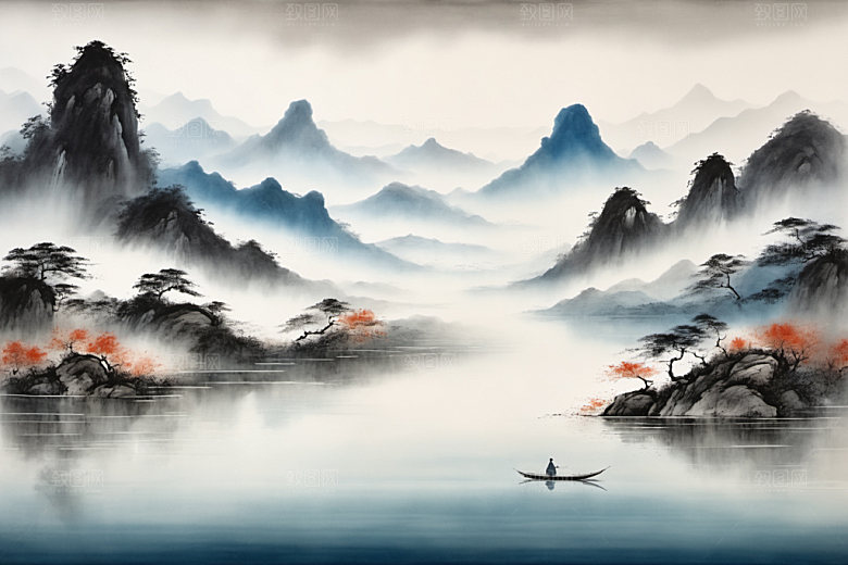 水墨细腻写意装饰画
