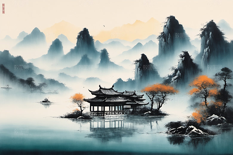 水墨写意中国风装饰画