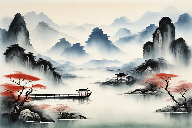 水墨唯美高清装饰画