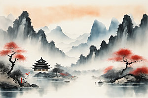 水墨意境高清装饰画