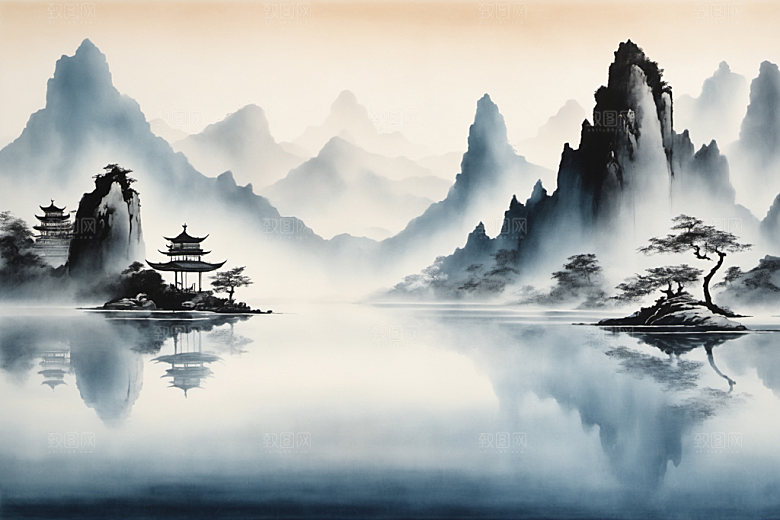 水墨写意国画装饰画