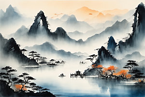 水墨中国风高清装饰画