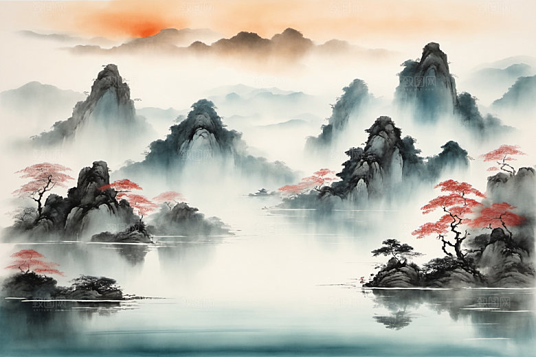 水墨意境唯美装饰画