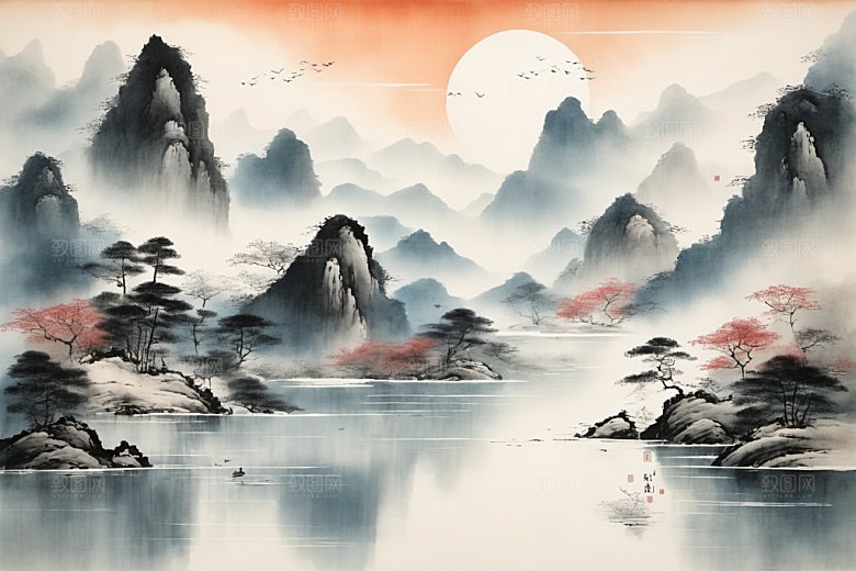 水墨写意中国风装饰画