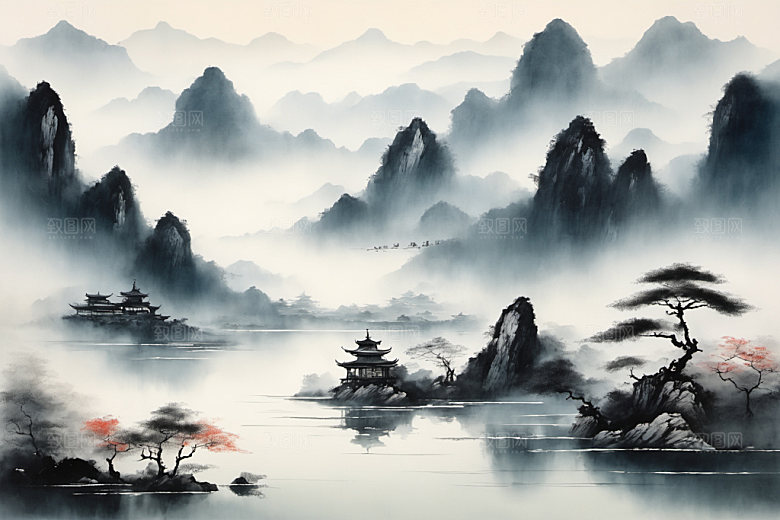 水墨高清唯美装饰画