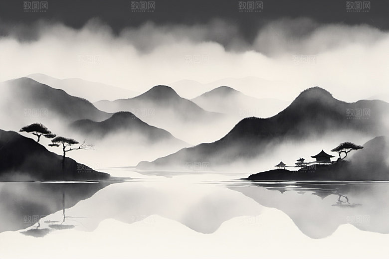 水墨高清中国风装饰画