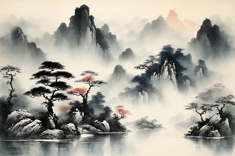 水墨意境细腻装饰画