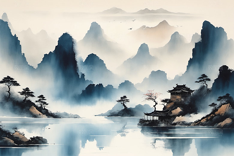 水墨意境中国风装饰画