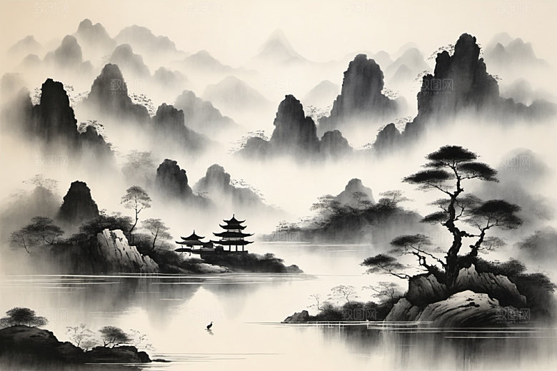 水墨写意中国风装饰画