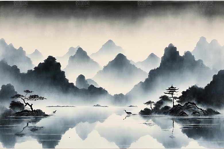 水墨意境写意装饰画