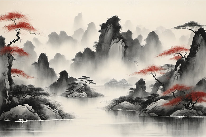 水墨唯美写意装饰画