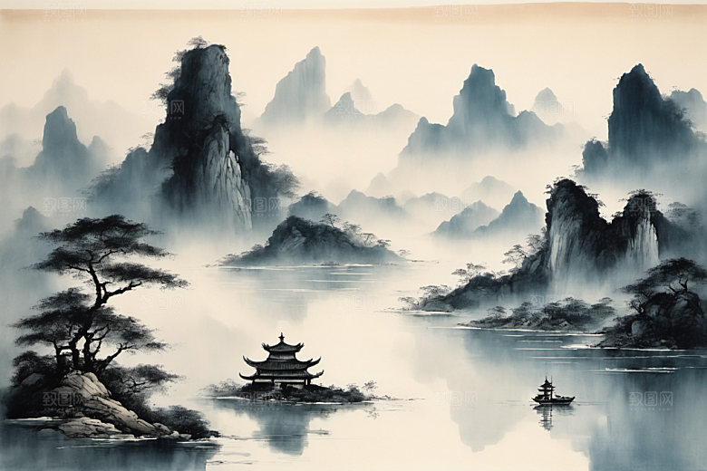 水墨写意高清装饰画
