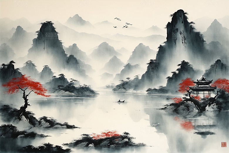 水墨写意高清装饰画
