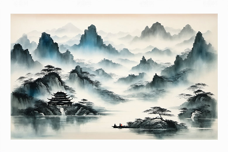 水墨山水高清装饰画