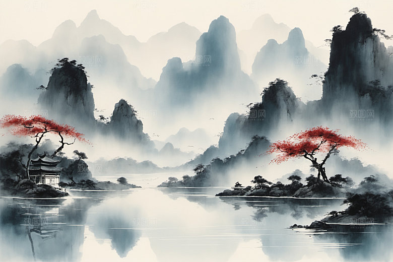 水墨中国风意境装饰画