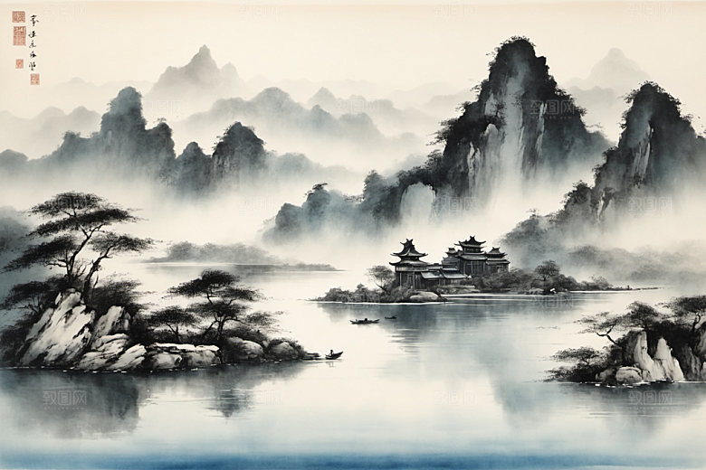 水墨细腻写意装饰画