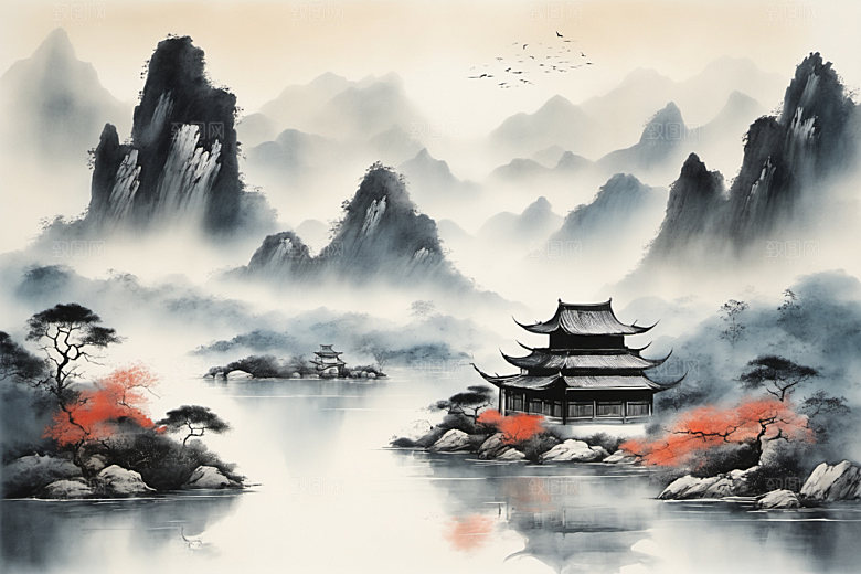 水墨高清国画装饰画