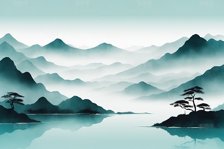 水墨意境中国风装饰画