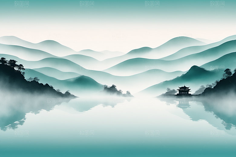 水墨意境细腻装饰画