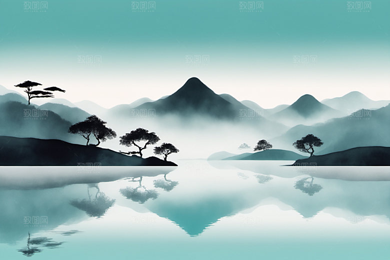 水墨国画意境装饰画