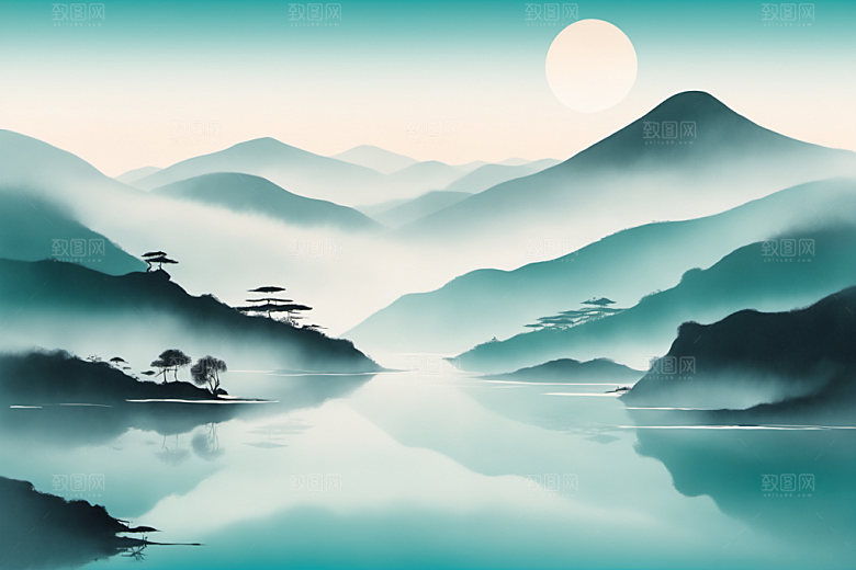 水墨意境唯美装饰画