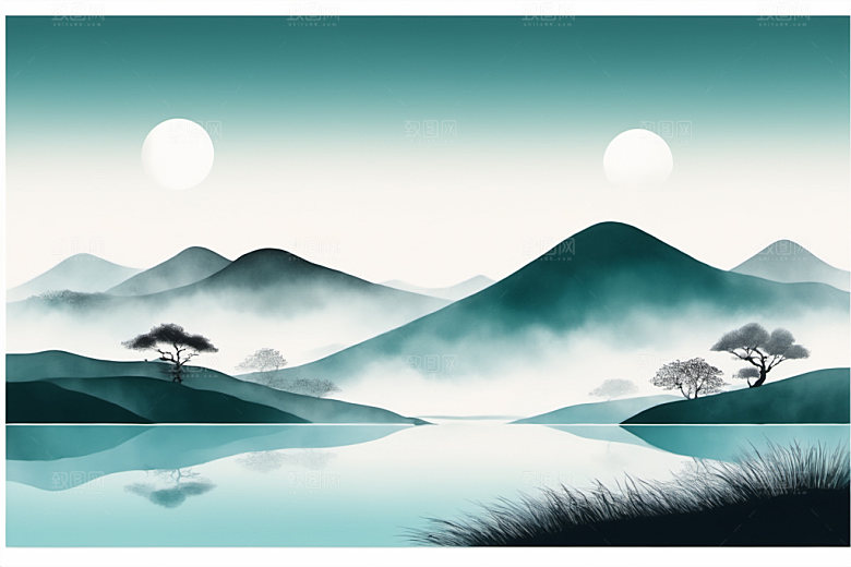 水墨写意中国风装饰画