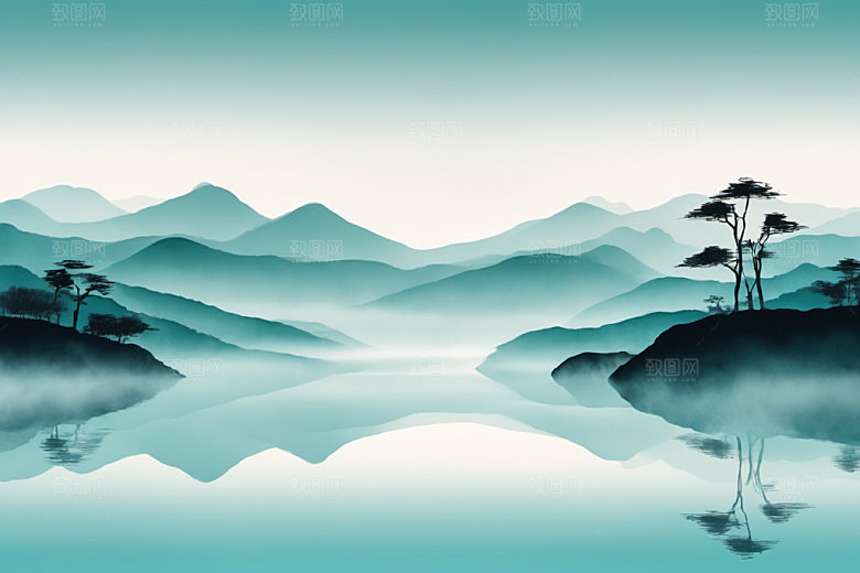 水墨高清国画装饰画