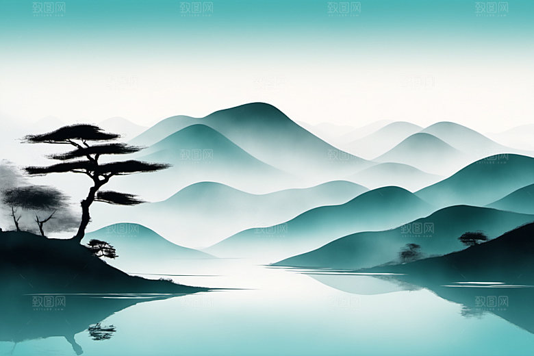 水墨高清唯美装饰画