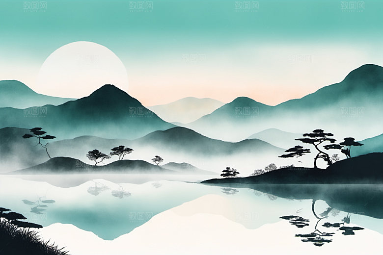 水墨写意中国风装饰画