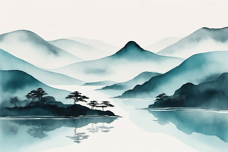 水墨中国风高清装饰画