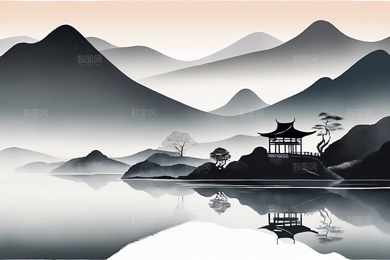 水墨中国风意境装饰画