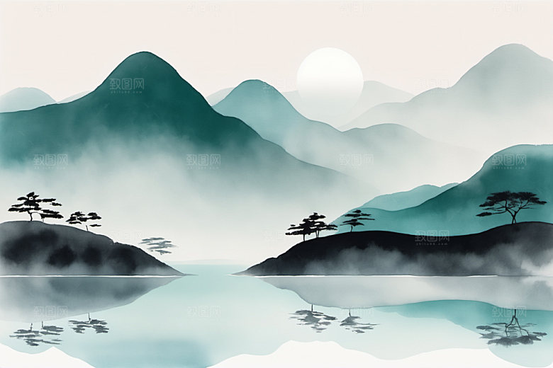 水墨高清国画装饰画