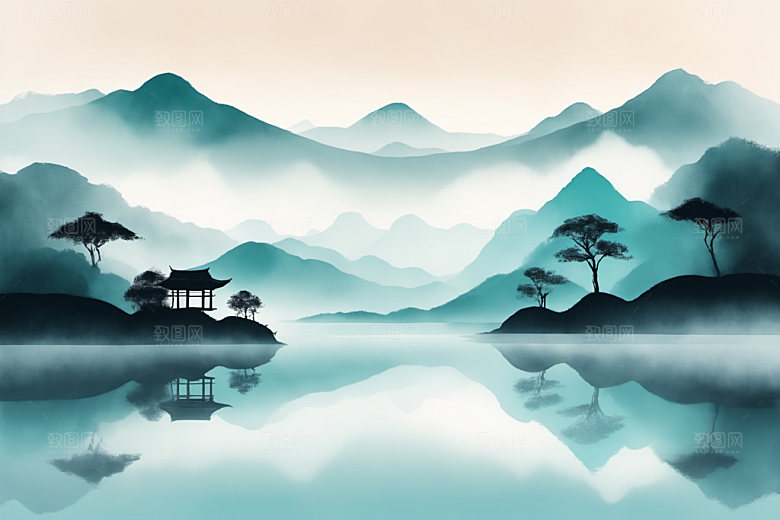 水墨国画中国风装饰画