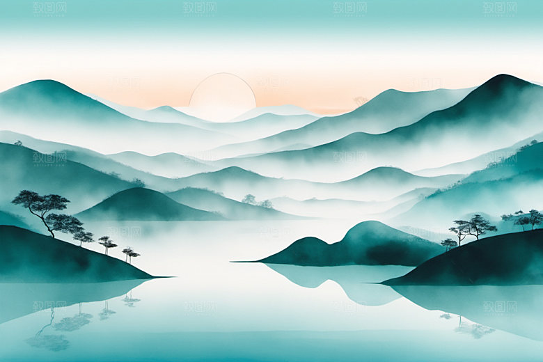 水墨中国风唯美装饰画