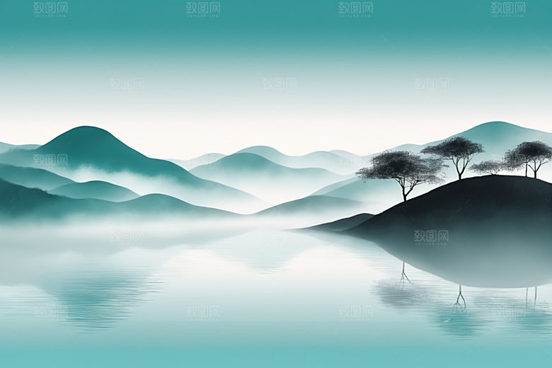 水墨意境国画装饰画